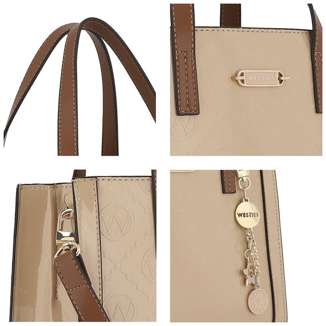Bolsa Satchel Nude/multicolor Westies