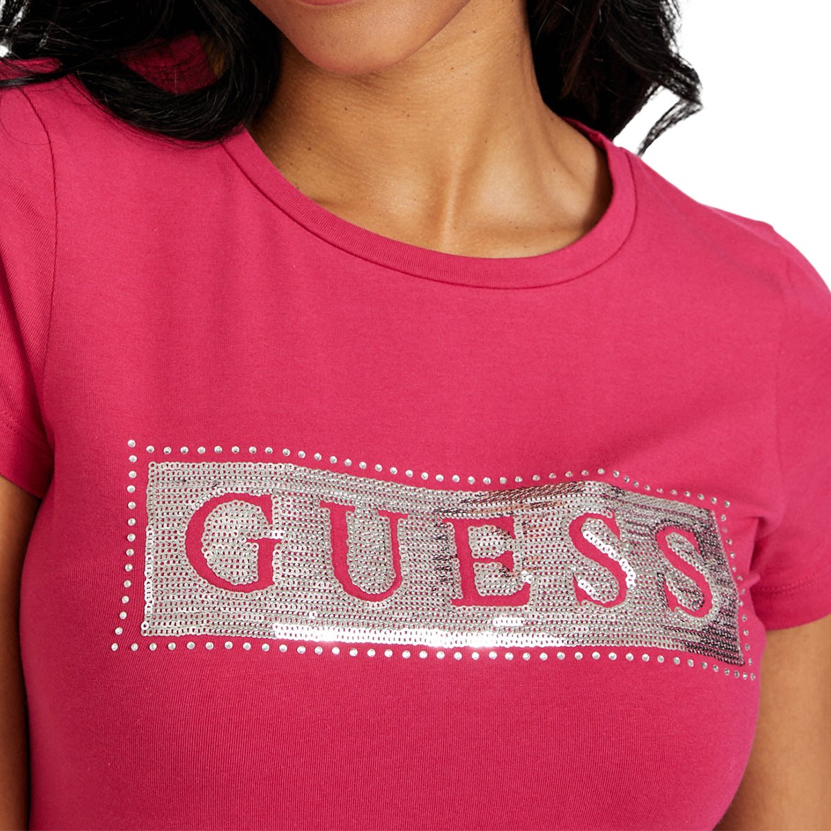 Sears Guess Playera Mujer Polera Guess Mujer Negra Camiseta GUESS
