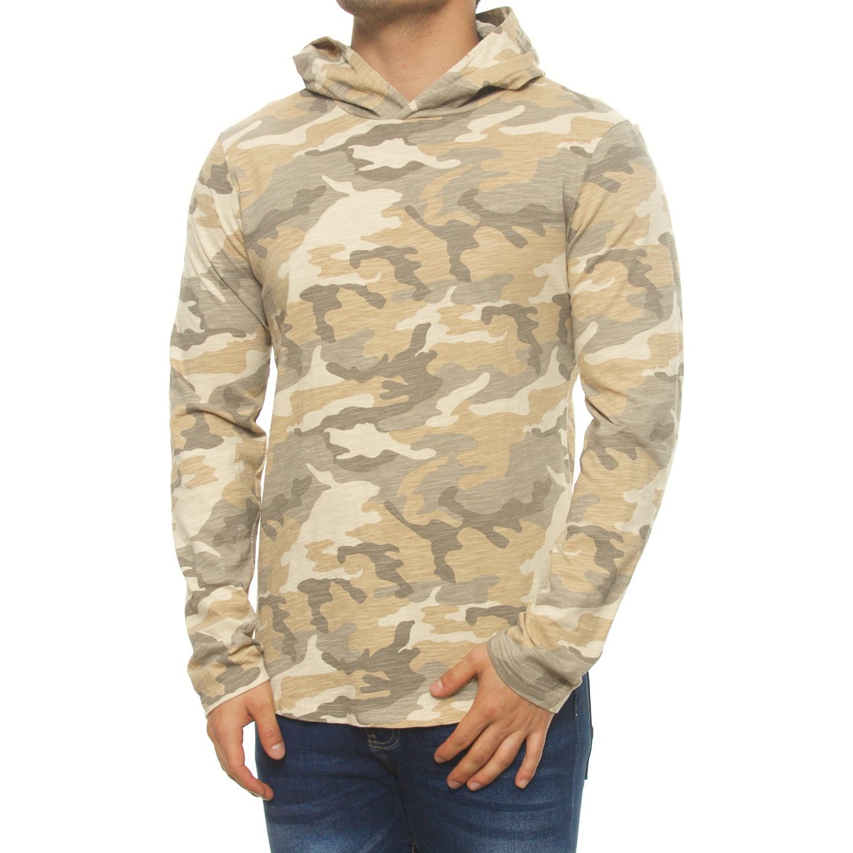 Playera Camuflaje Manga Larga para Hombre Jeanious