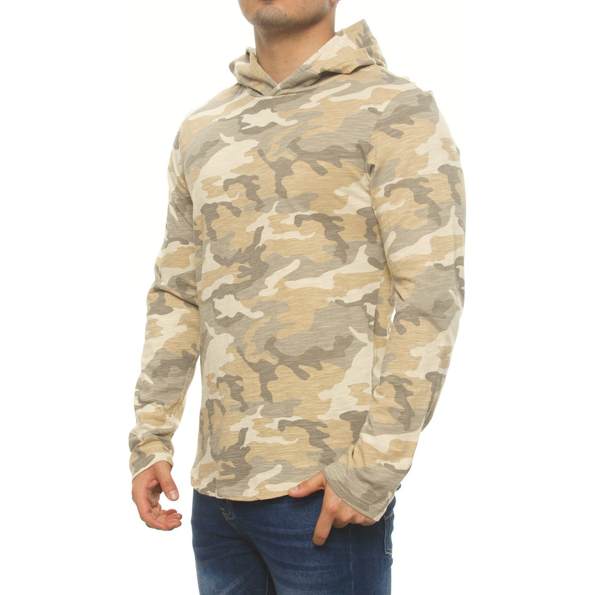 Playera Camuflaje Manga Larga para Hombre Jeanious