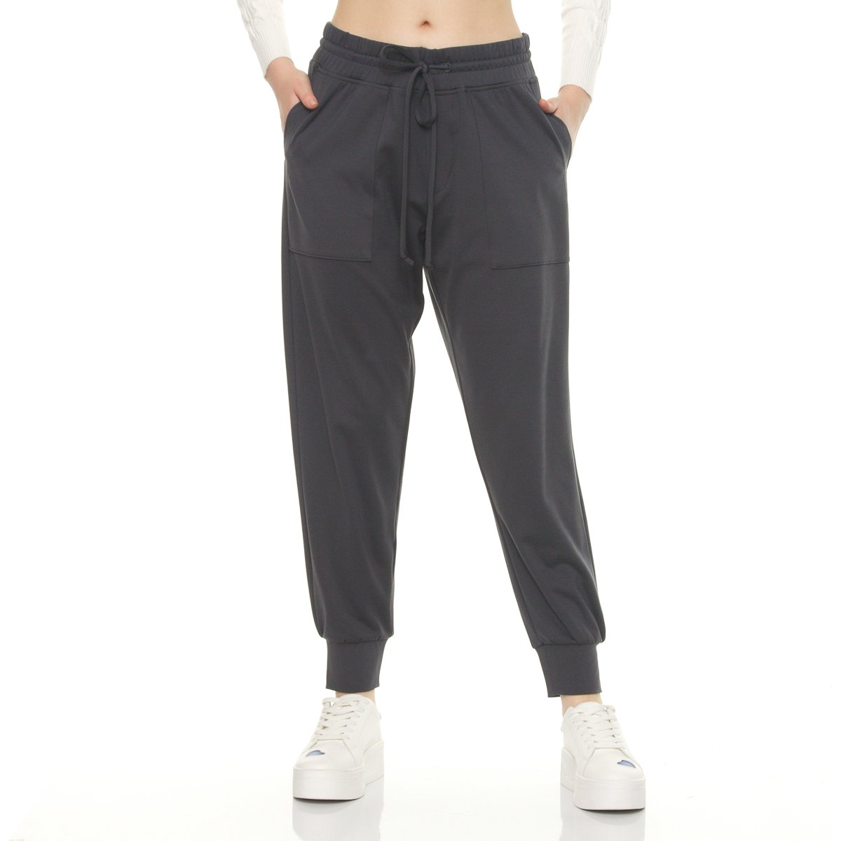 Pantalones de trabajo de talle bajo para mujer, con botones y cierre, corte  recto, estilo cargo, pantalones de trabajo con bolsillos : 