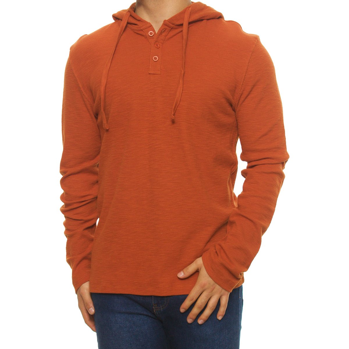 Playera Manga Larga con Capucha para Hombre Fukka