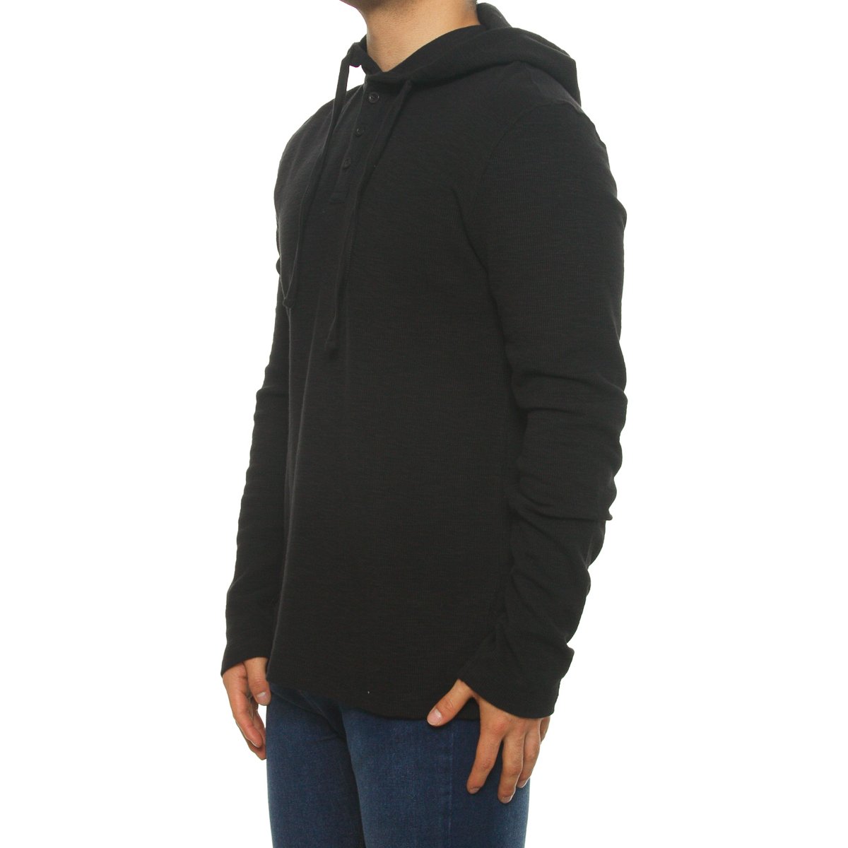 Playera Manga Larga con Capucha para Hombre Fukka