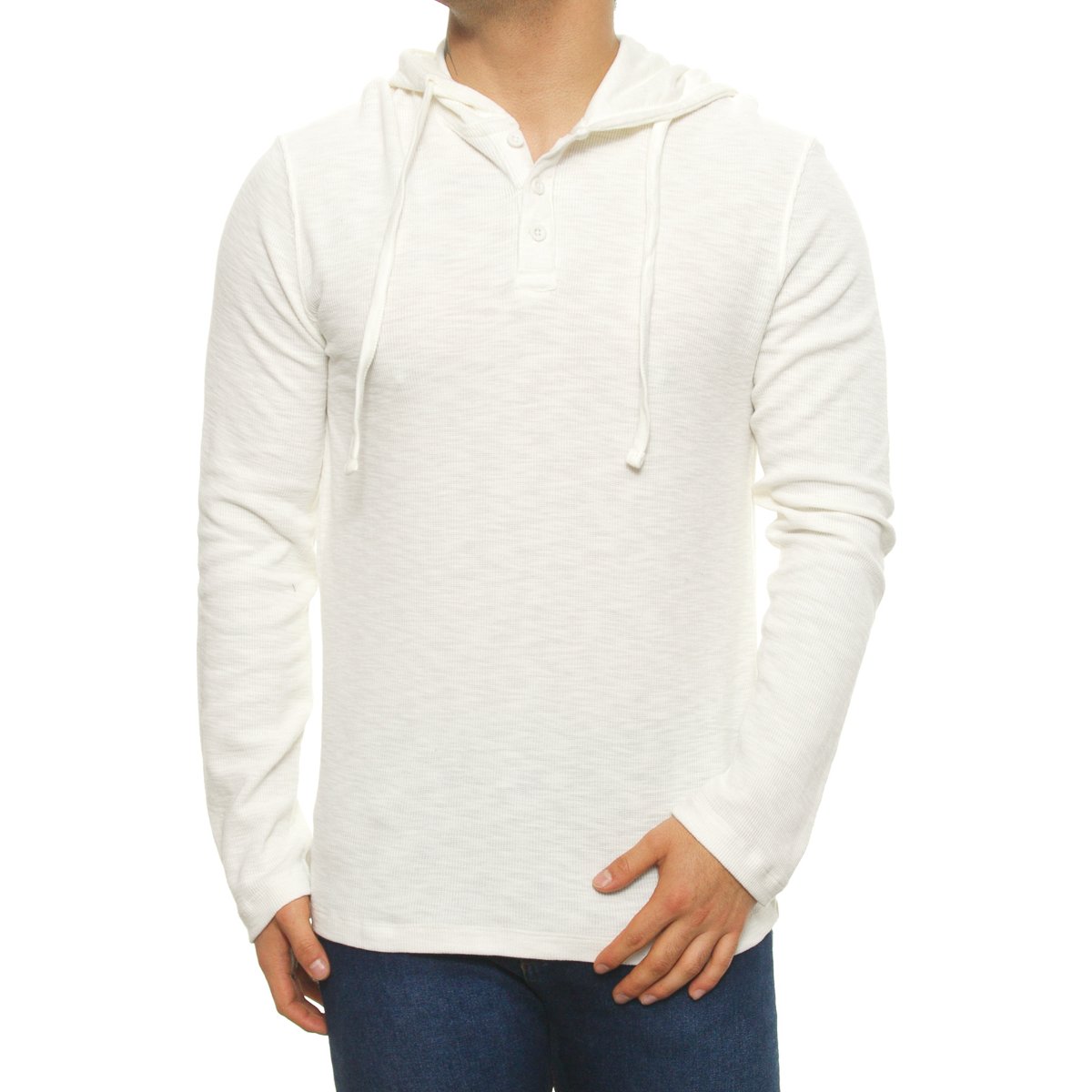 Playera Manga Larga con Capucha para Hombre Fukka
