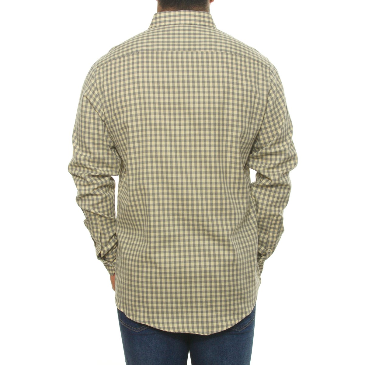 Camisa Casual Estampada Cuadros Manga Larga para Hombre Polo Club