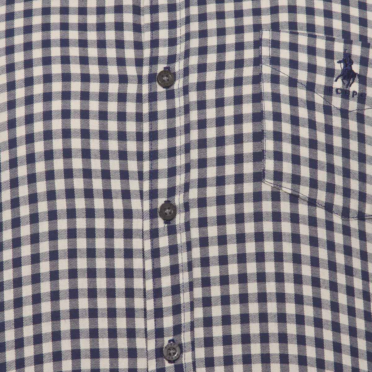 Camisa Casual Estampada Cuadros Manga Larga para Hombre Polo Club