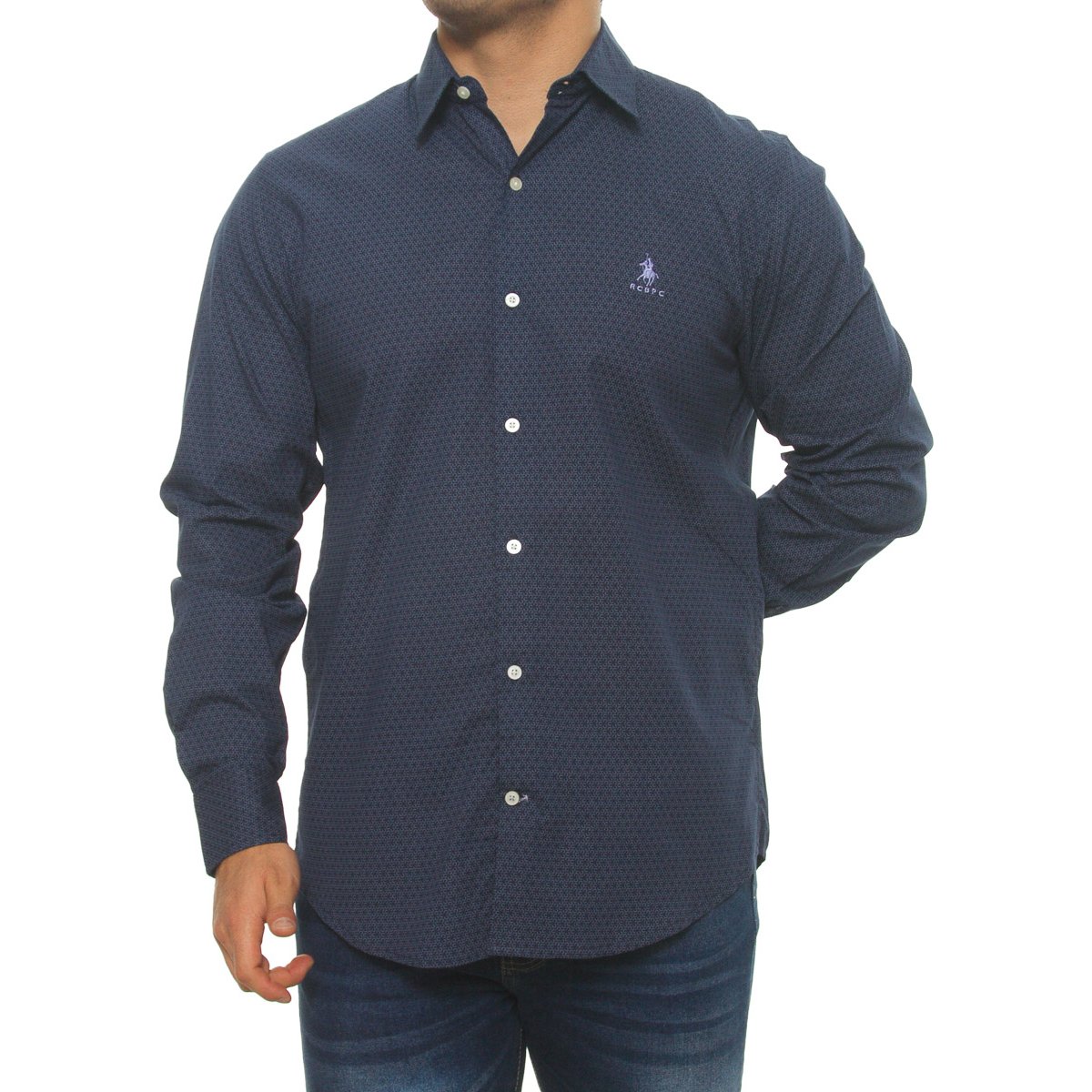 Camisa Slim Fit Manga Larga para Hombre Polo Club