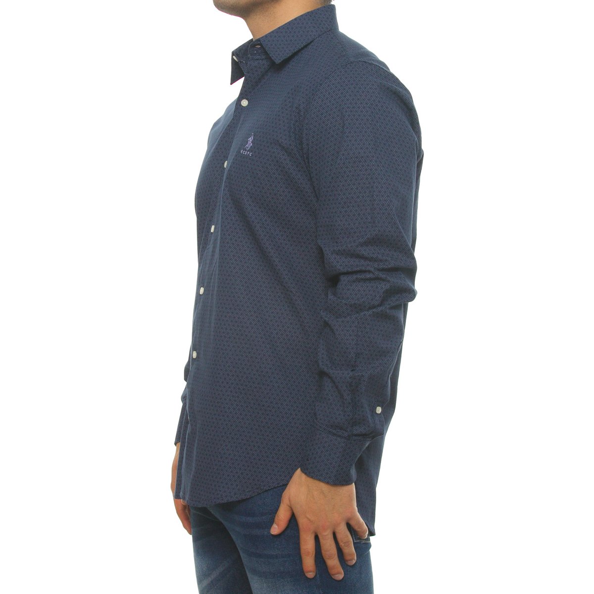 Camisa Slim Fit Manga Larga para Hombre Polo Club