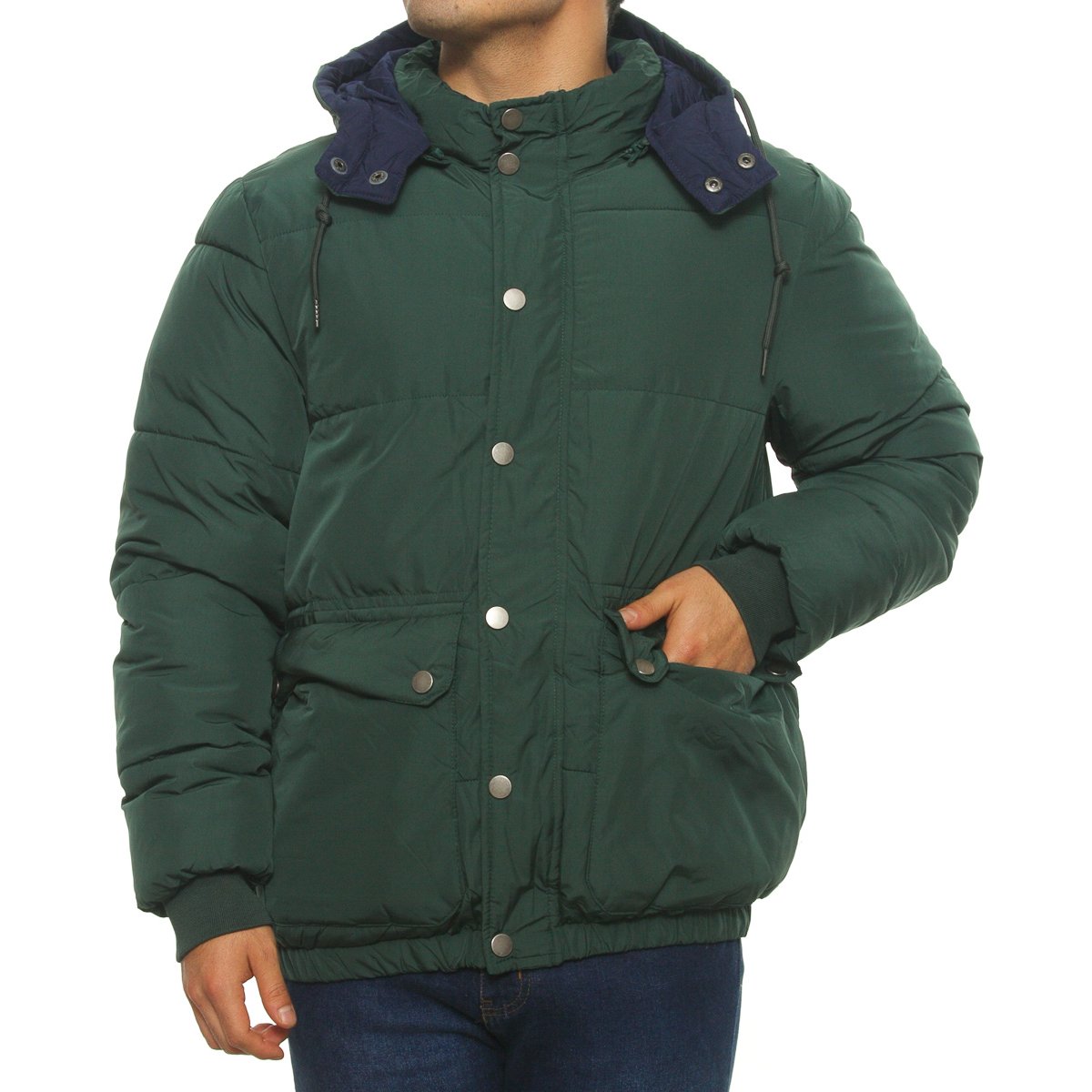Chamarra Doble Vista con Gorro para Hombre Hollander