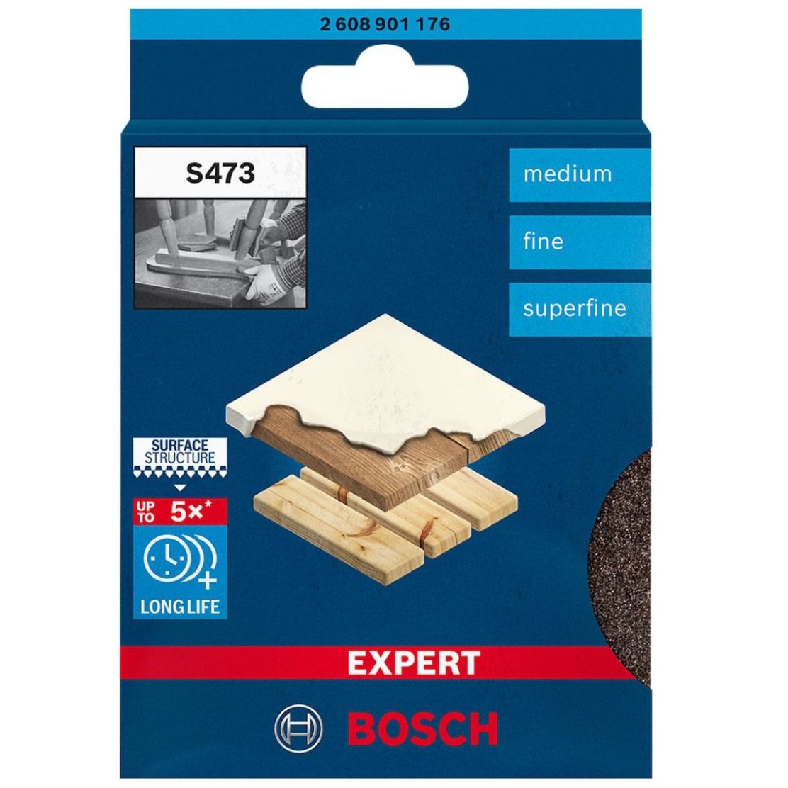 Esponja Bosch Abrasiva para Contorno Grano M/f/sf 3Pz