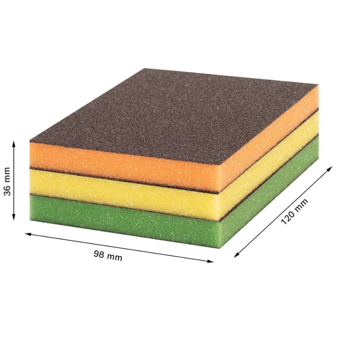 Esponja Bosch Abrasiva para Contorno Grano M/f/sf 3Pz