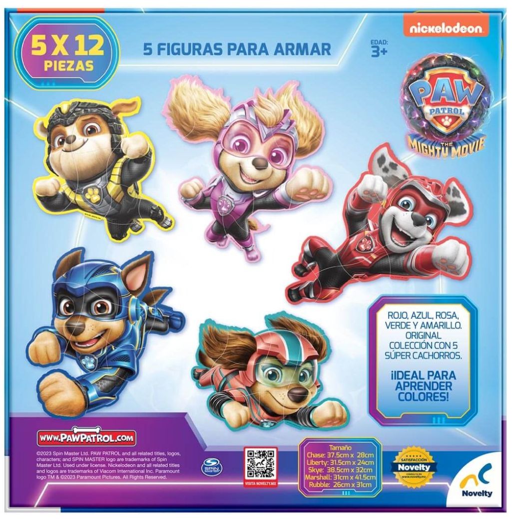 Rompecabezas Paw Patrol Educando 5 Figuras