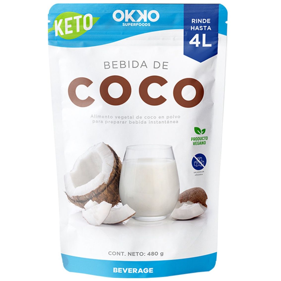  Bebida de Coco en Polvo Okko 480G