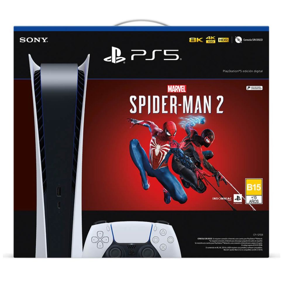 Consola Ps5 Marvel´s Spider-Man 2 Edición Digital