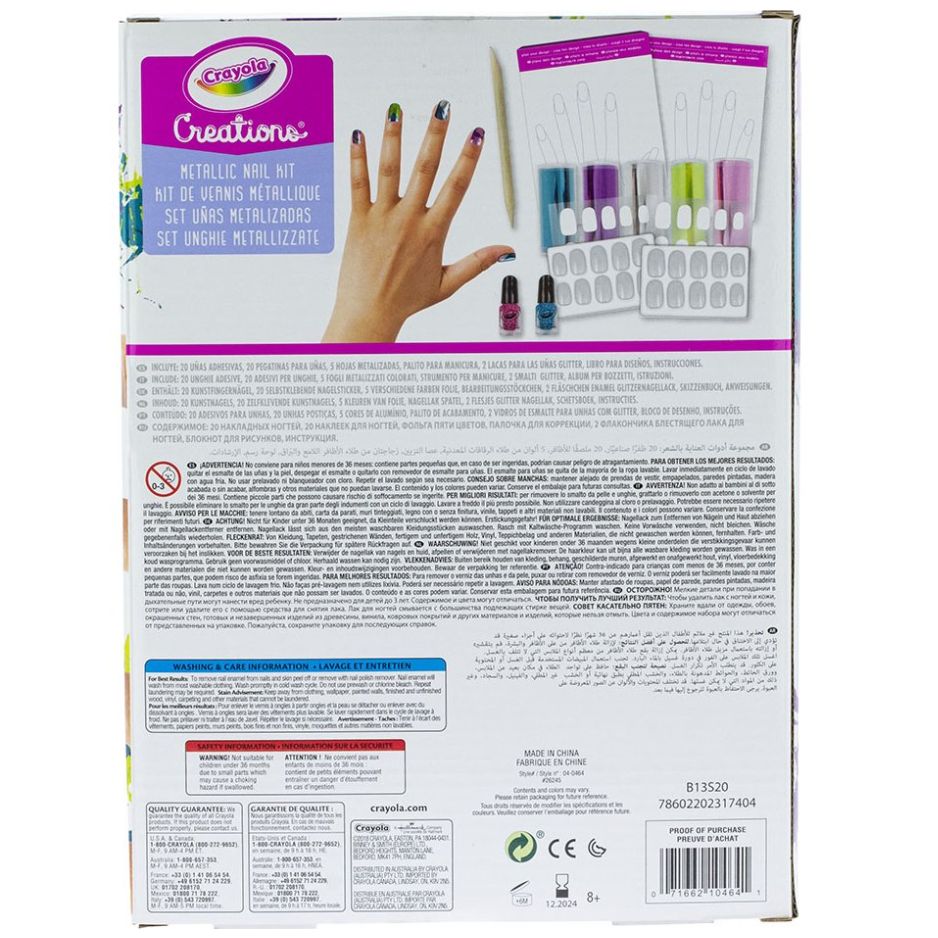 Diseño de Uñas Metálicas Crayola