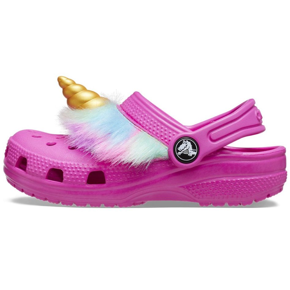 Sueco Crocs Unicornio 18-23 Rosa