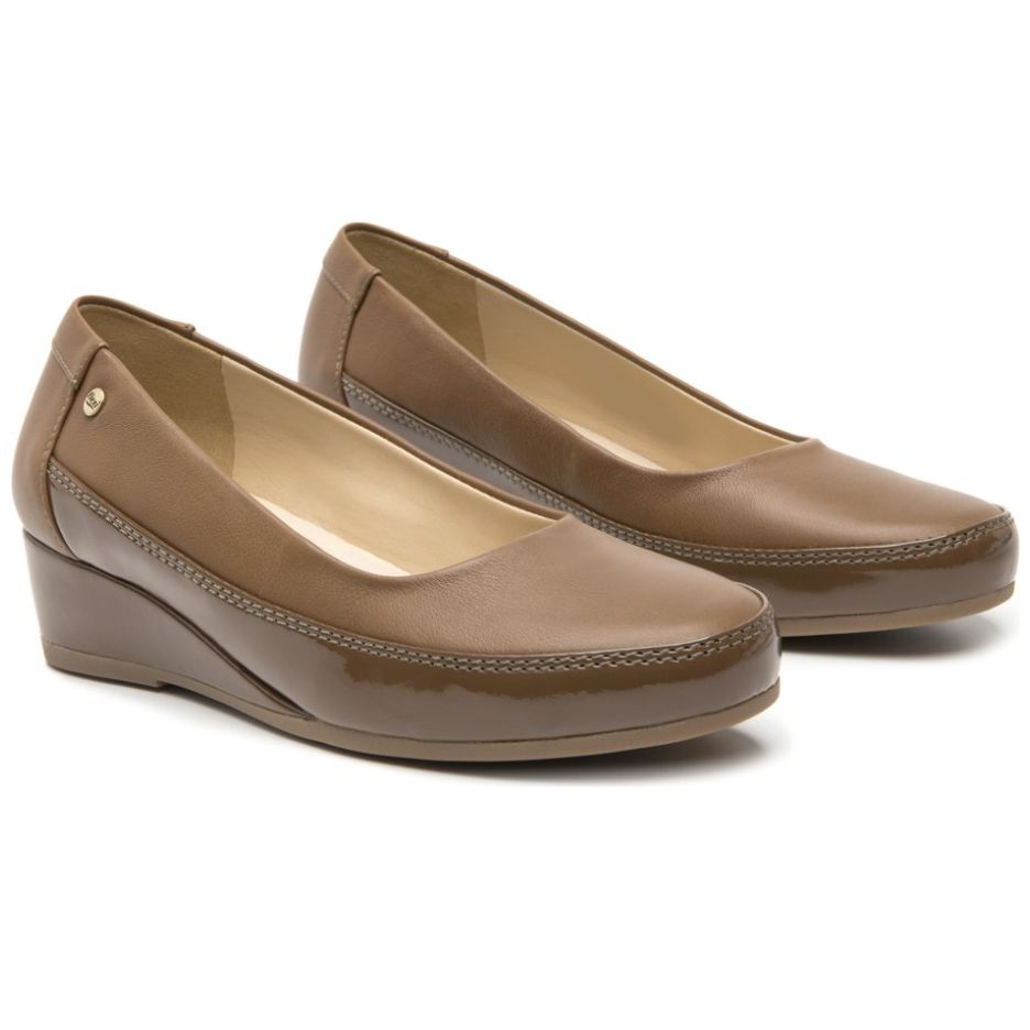 Mocasín Casual Confort con Cuña Café para Mujer Flexi