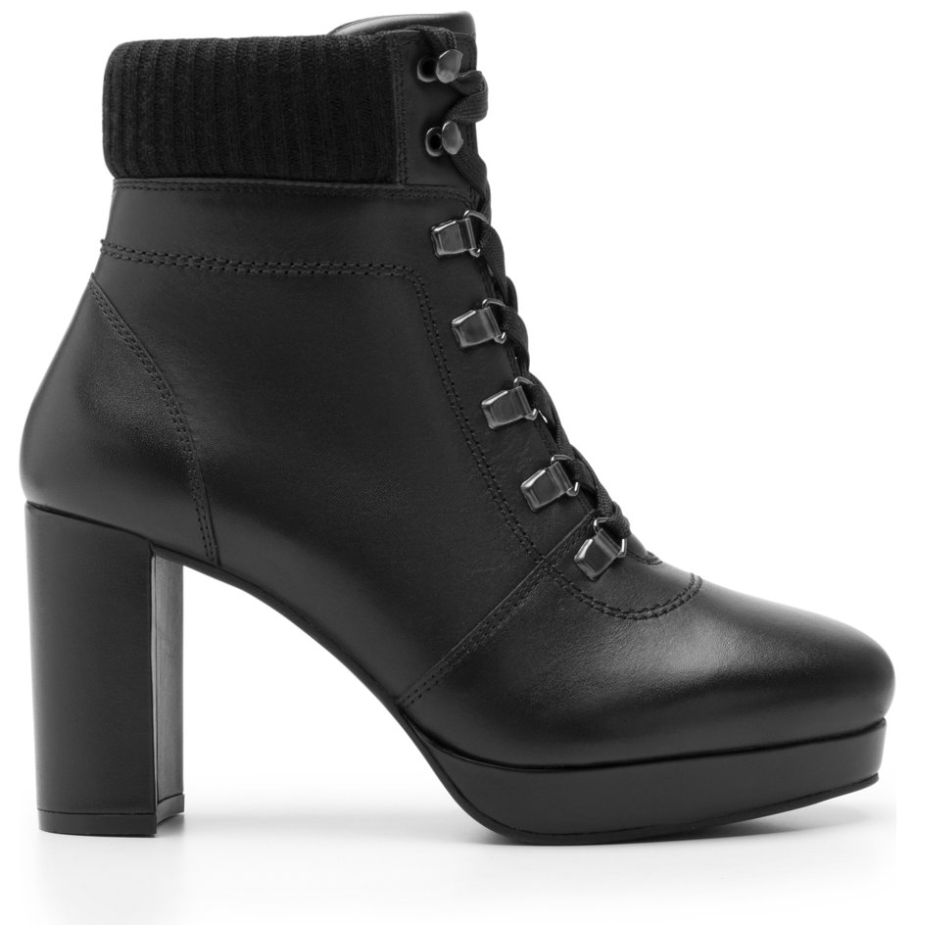 Botín Tipo Militar con Agujeta Negra Flexi