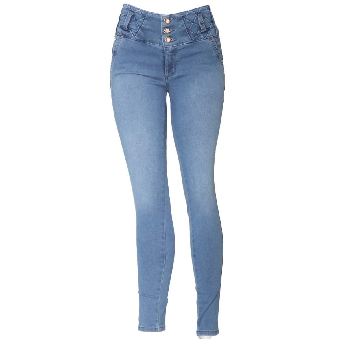 Jeans Skinny con 3 Botones Y Bolsas Ciclon Jeans