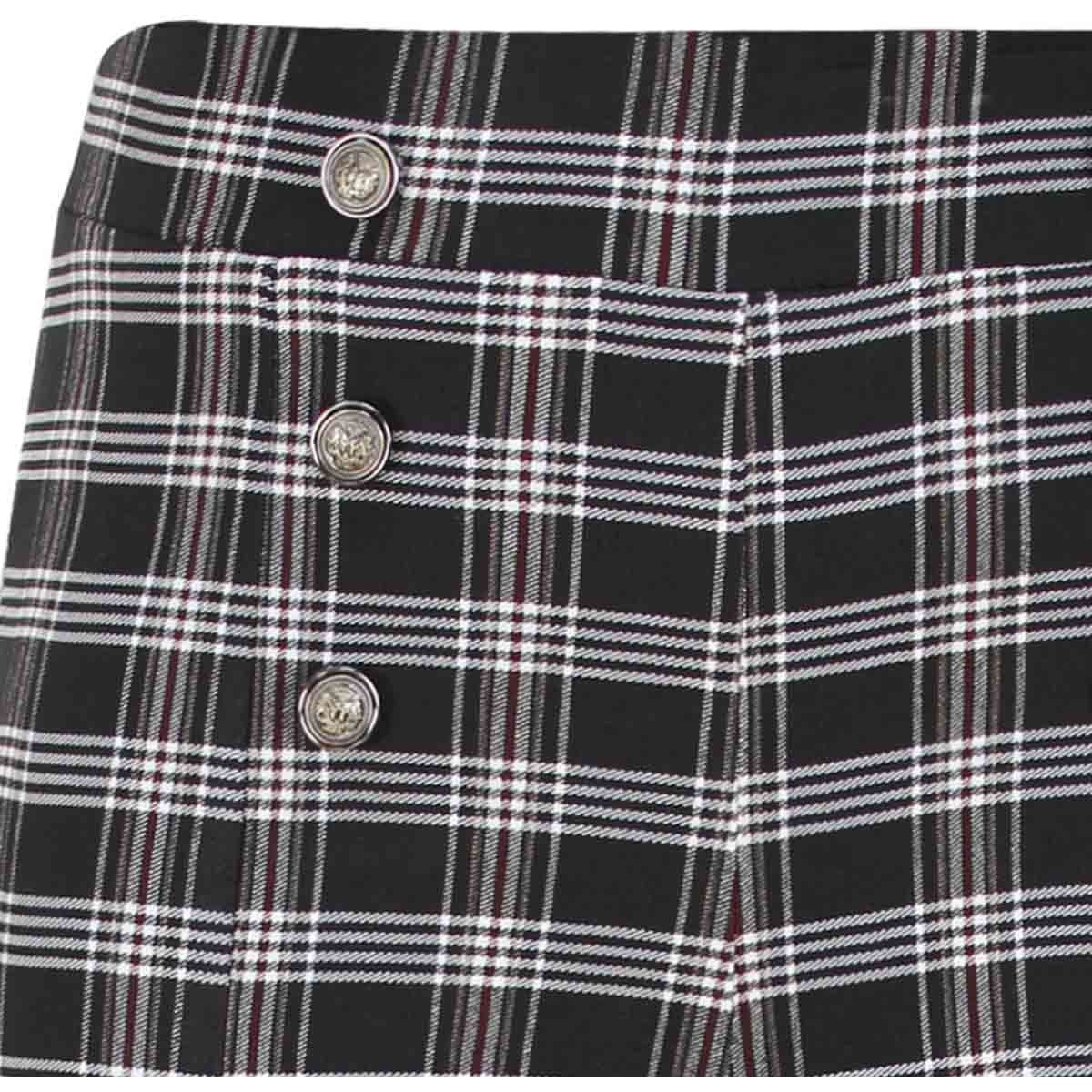 Leggings Just By Basel Corte Super Strech Estampado Cuadros Escoceses