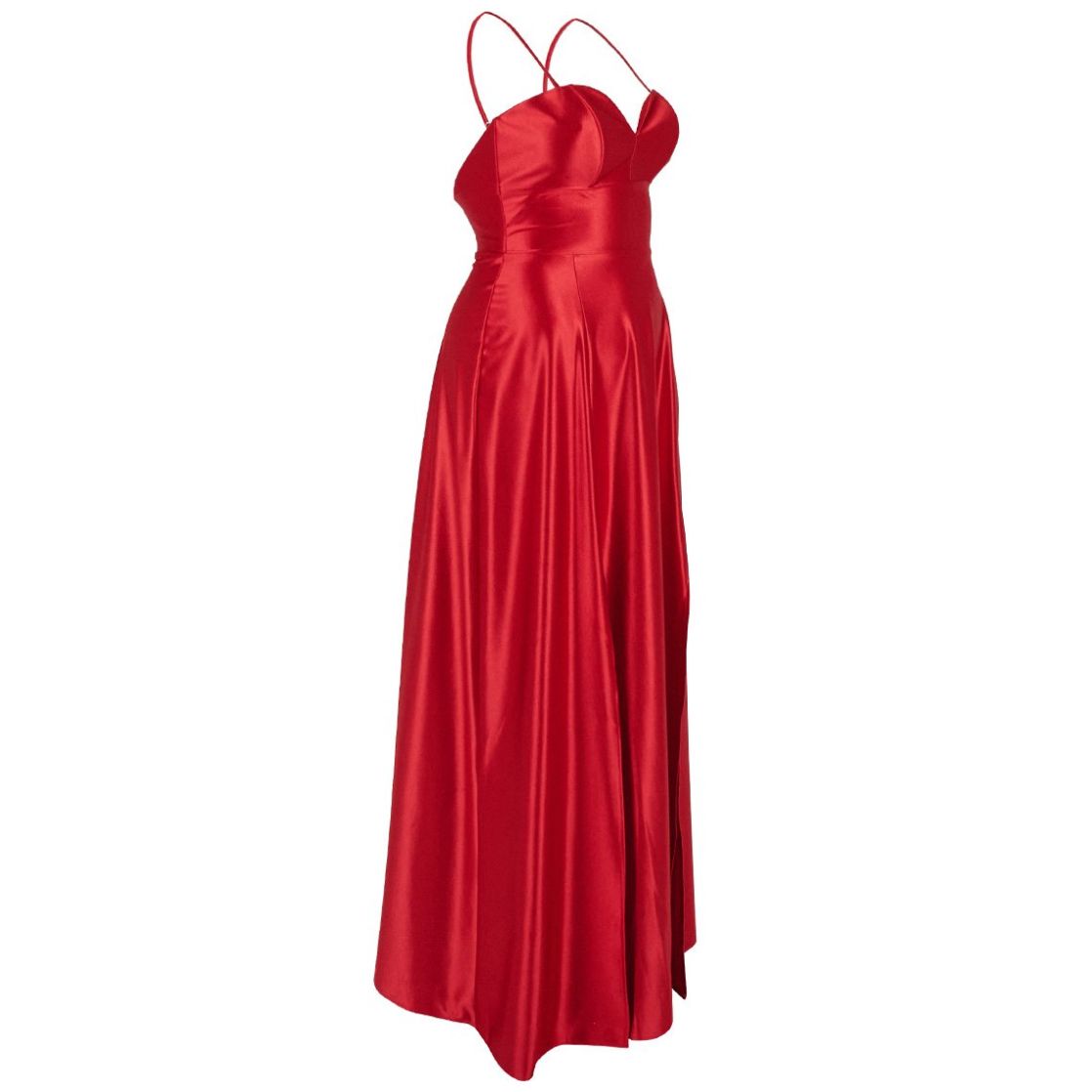 Vestido Largo Liso Escote Corazon Noseh Plus