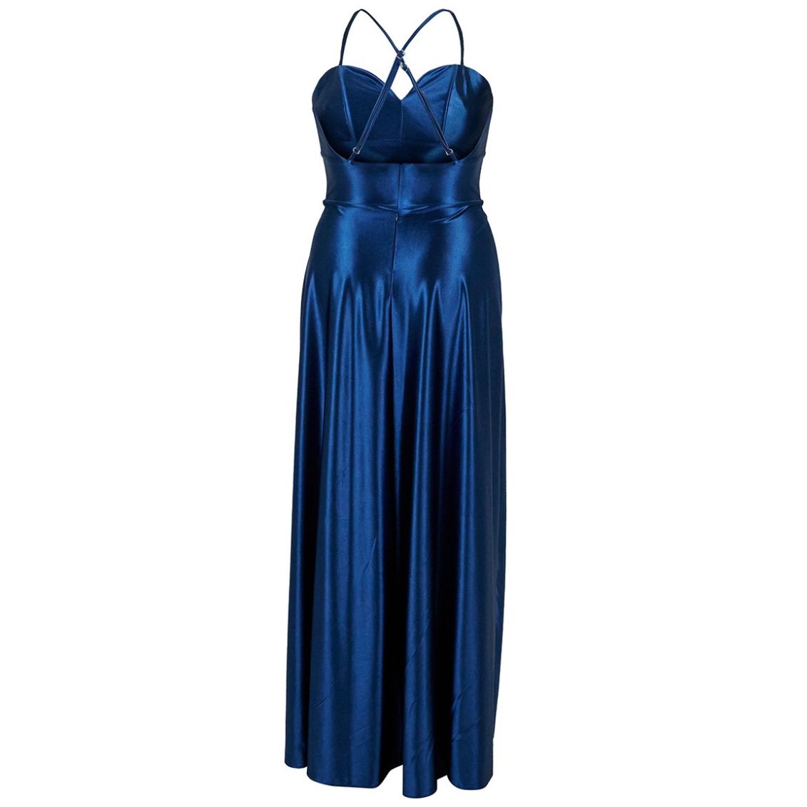 Vestido Largo Liso Escote Corazon Noseh Plus