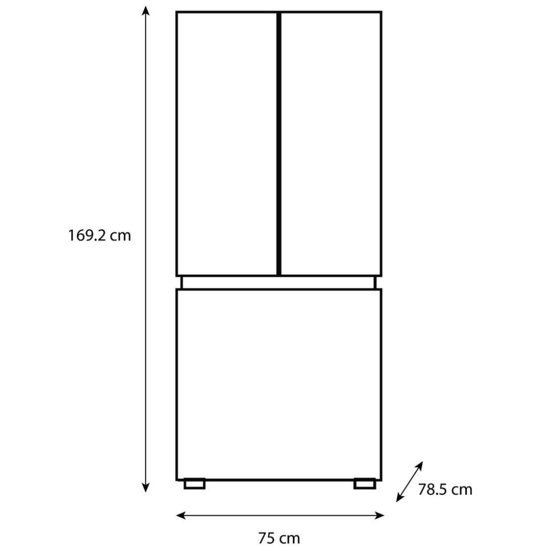 Refrigerador French Door Midea 19 Ft Inverter