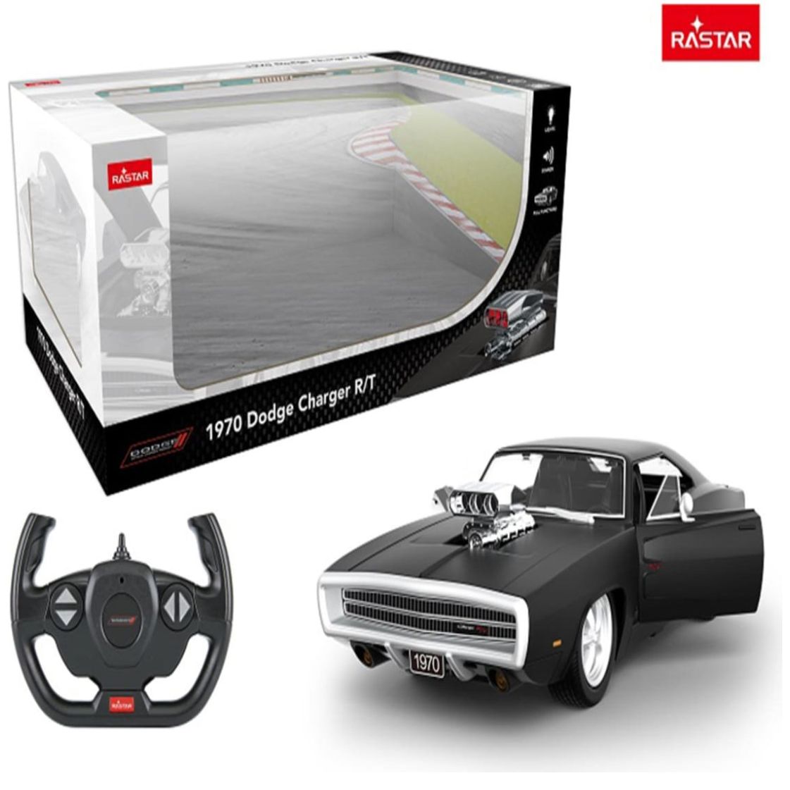 Vehículo Radio Control 1:16 Dodge Charger With Engine Version