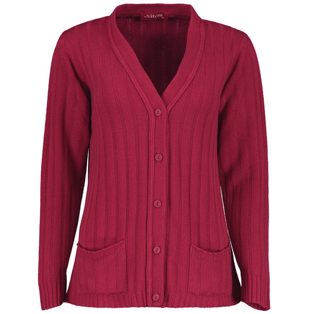 Cárdigan Acanalado Vitos para Mujer