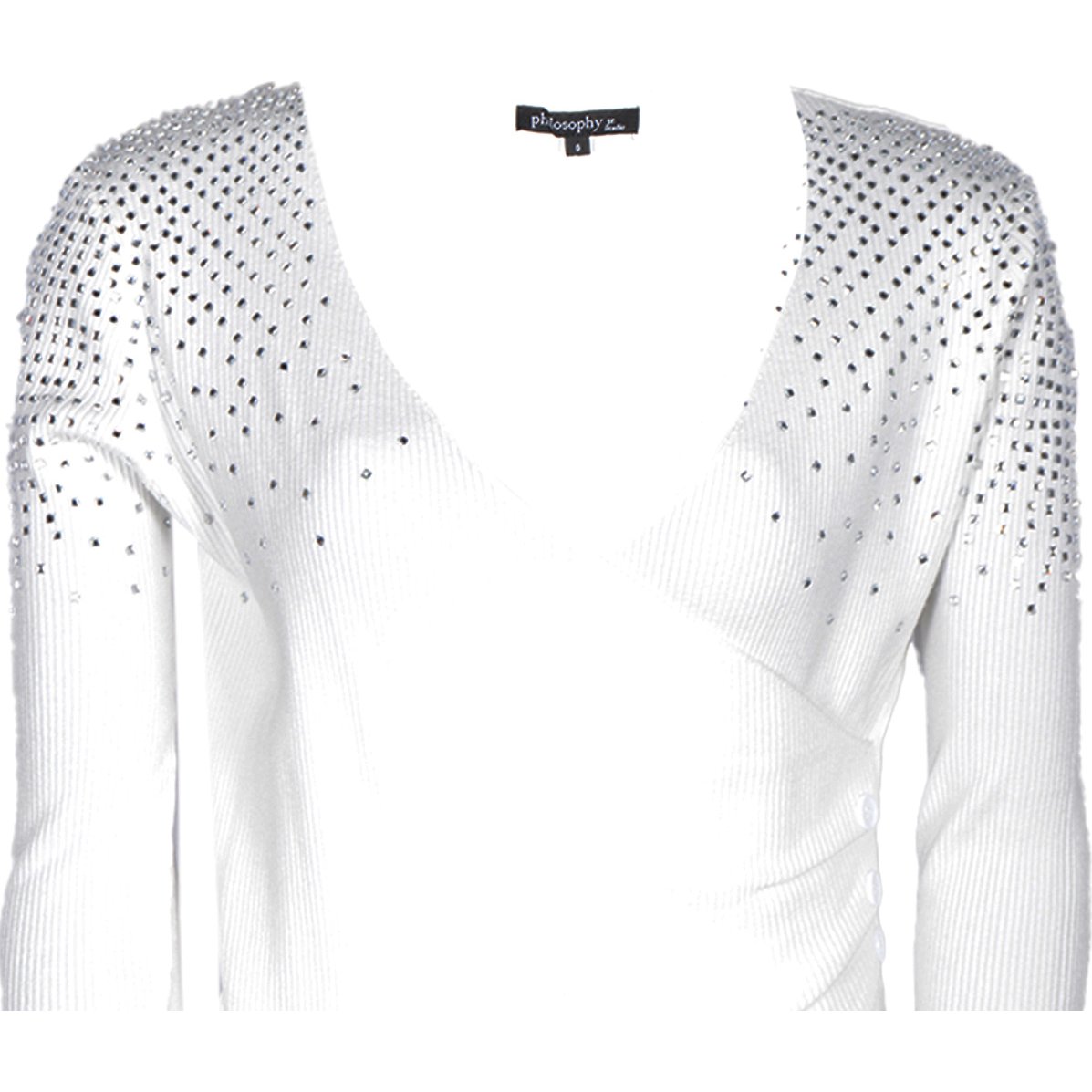 Suéter Frente Cruzado con Aplicaciones de Pedrería para Mujer Philosophy