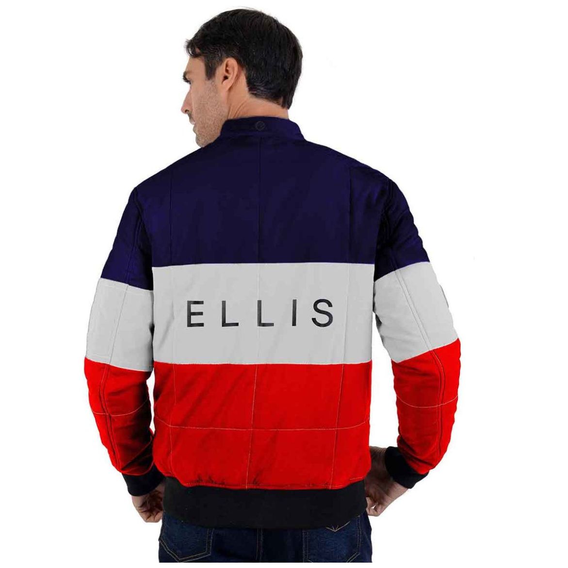 Chamarra Perry Ellis Portfolio con Franjas para Hombre