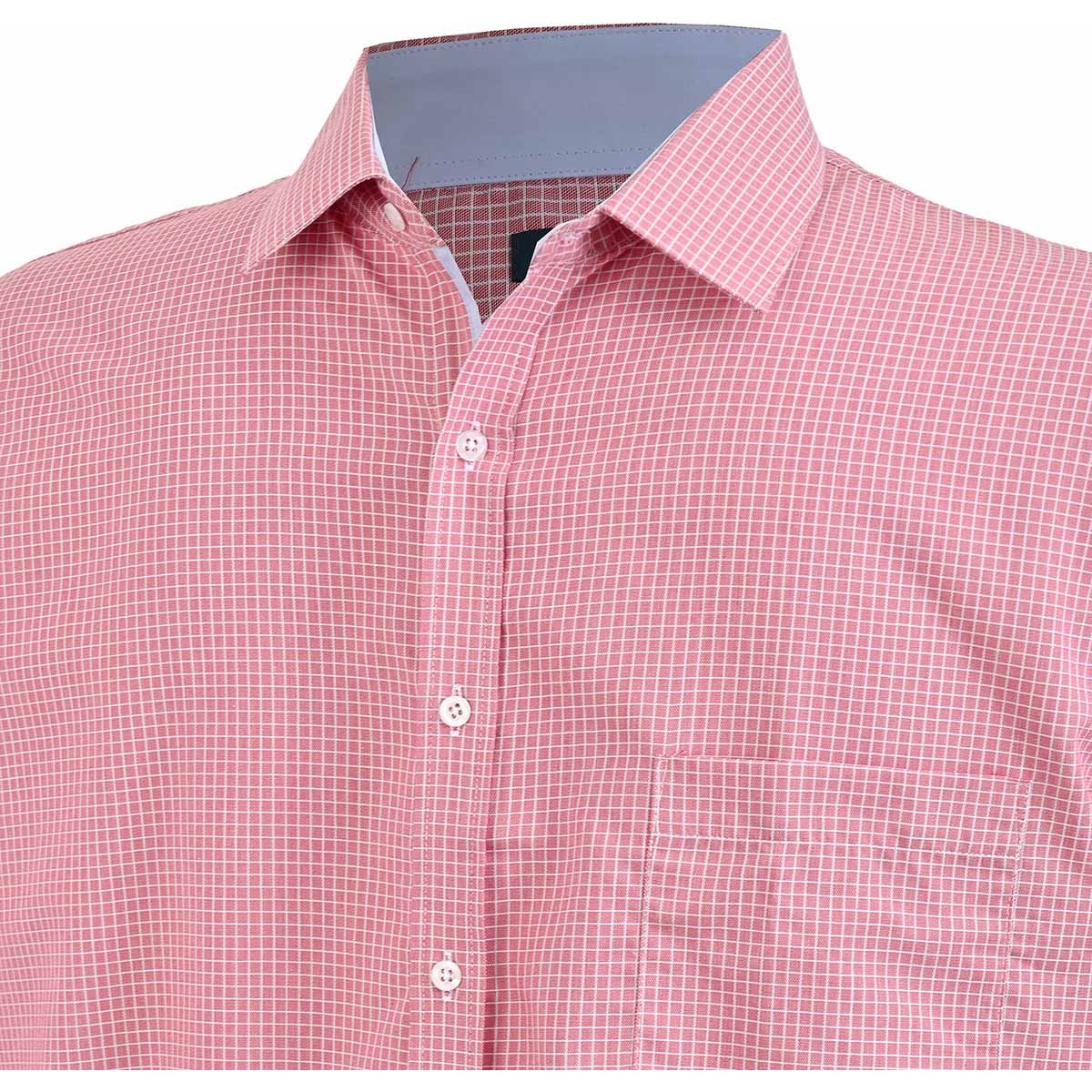 Camisa Perry Ellis Manga Larga Minicuadros para Hombre Plus