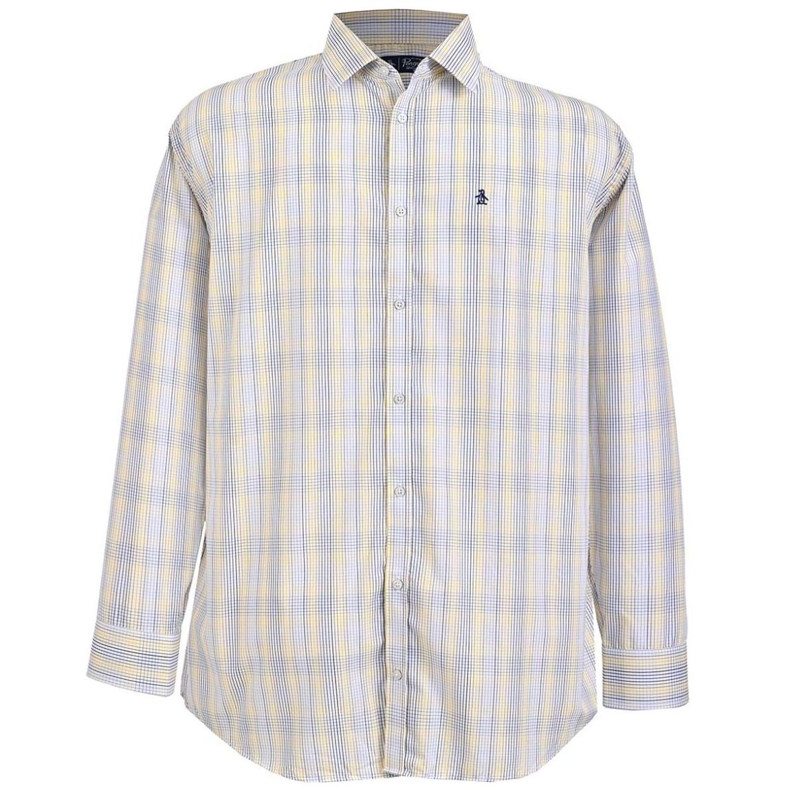 Camisa Original Penguin Manga Larga a Cuadros para Hombre Plus