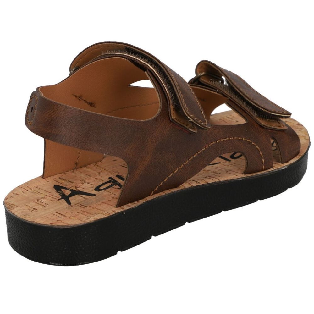 Sandalia Aqualetas con Doble Velcro 17-21 Café