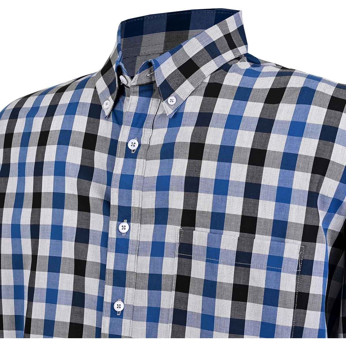 Camisa Cavalatti Manga Larga Cuadros para Hombre Plus