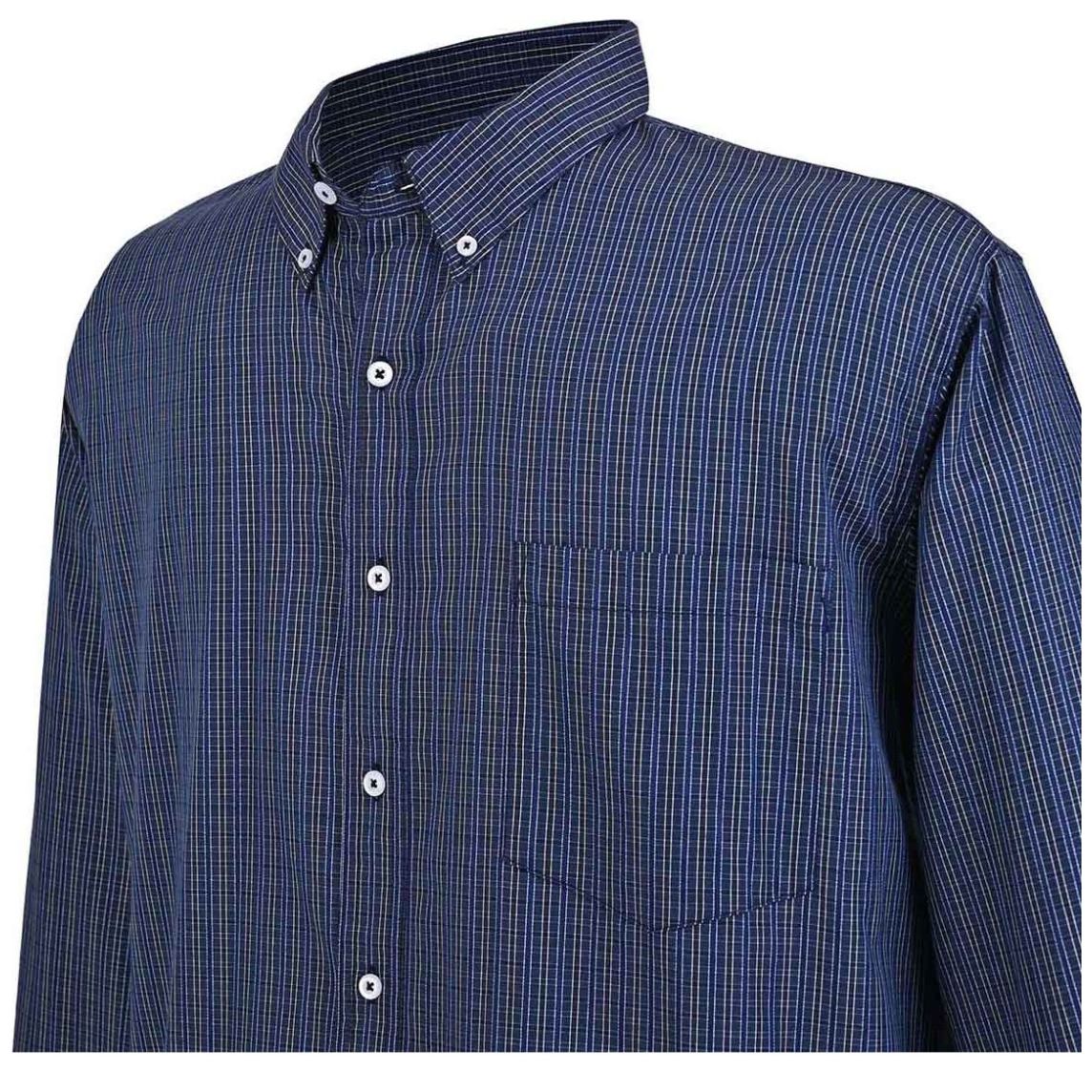 Camisa Manga Larga Cuadros Cavalatti  para Hombre Tallas Plus