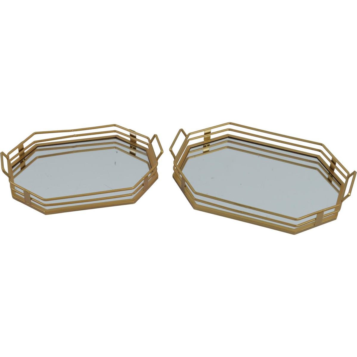 Juego Bandejas de 2 Piezas  L:47X30X7.5Cm S:41X26.5X7.5Cm