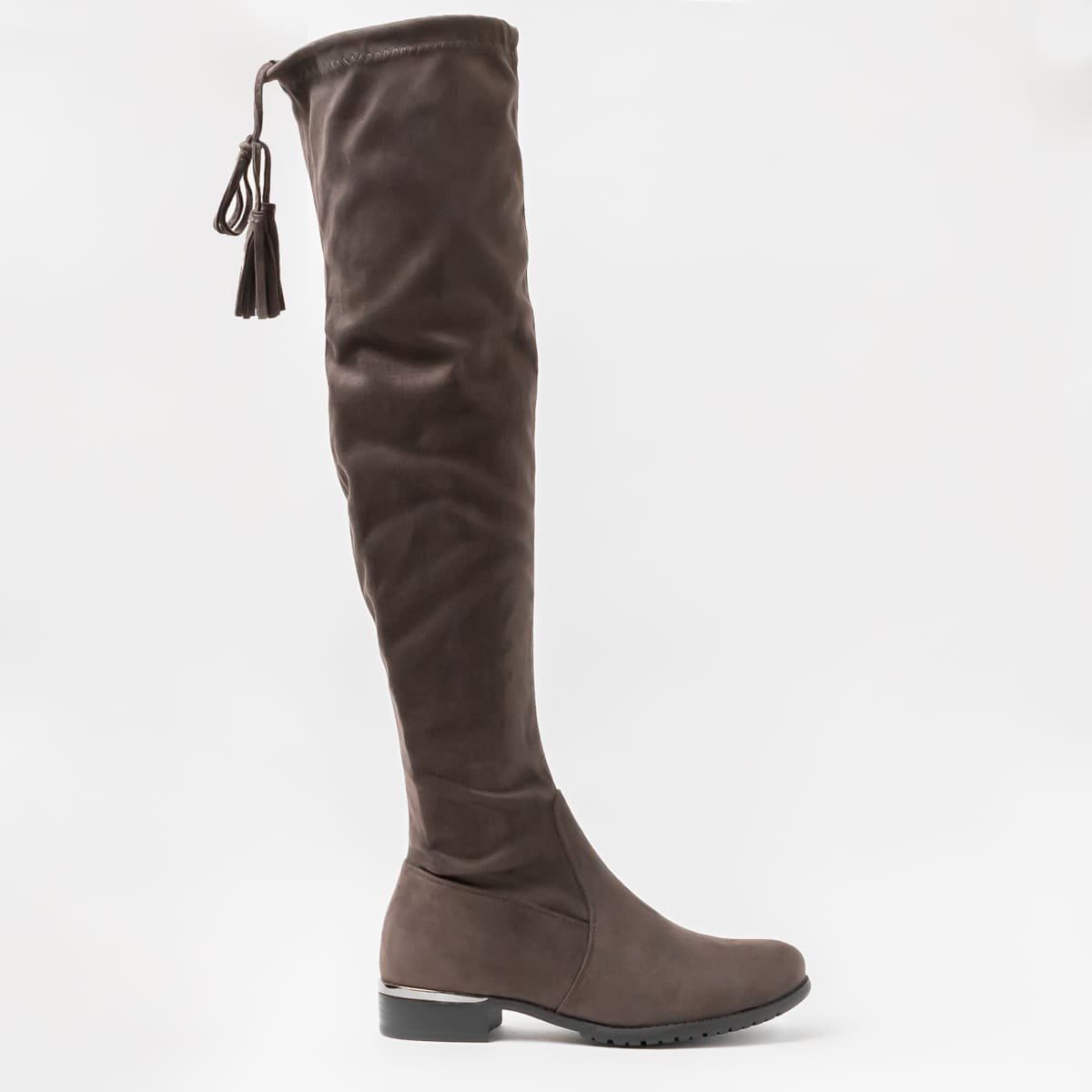 Bota Larga Piso para Mujer Color Gris Emporio Vu