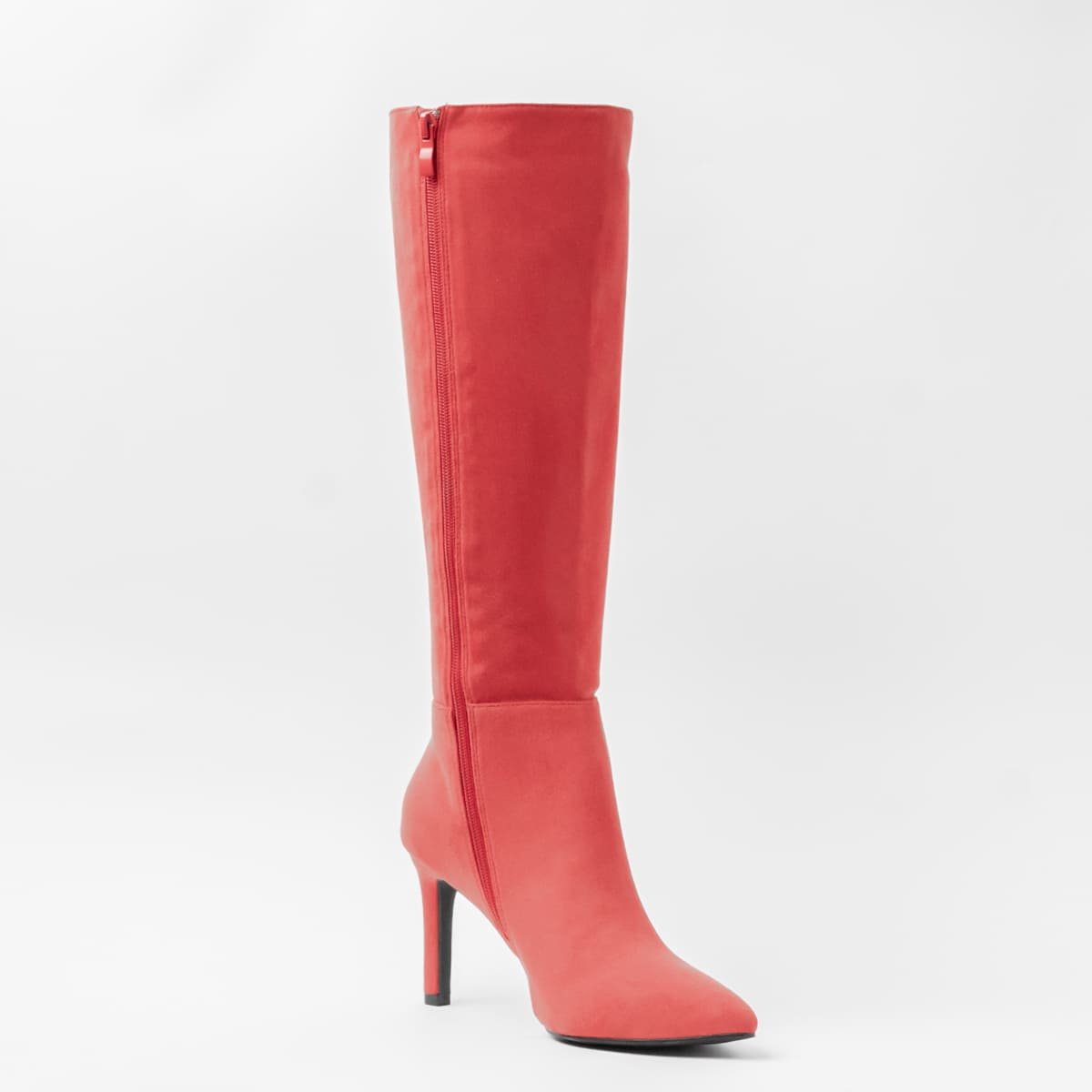 Bota Larga Formal de Tacón de Aguja Color Rojo Emporio Vu