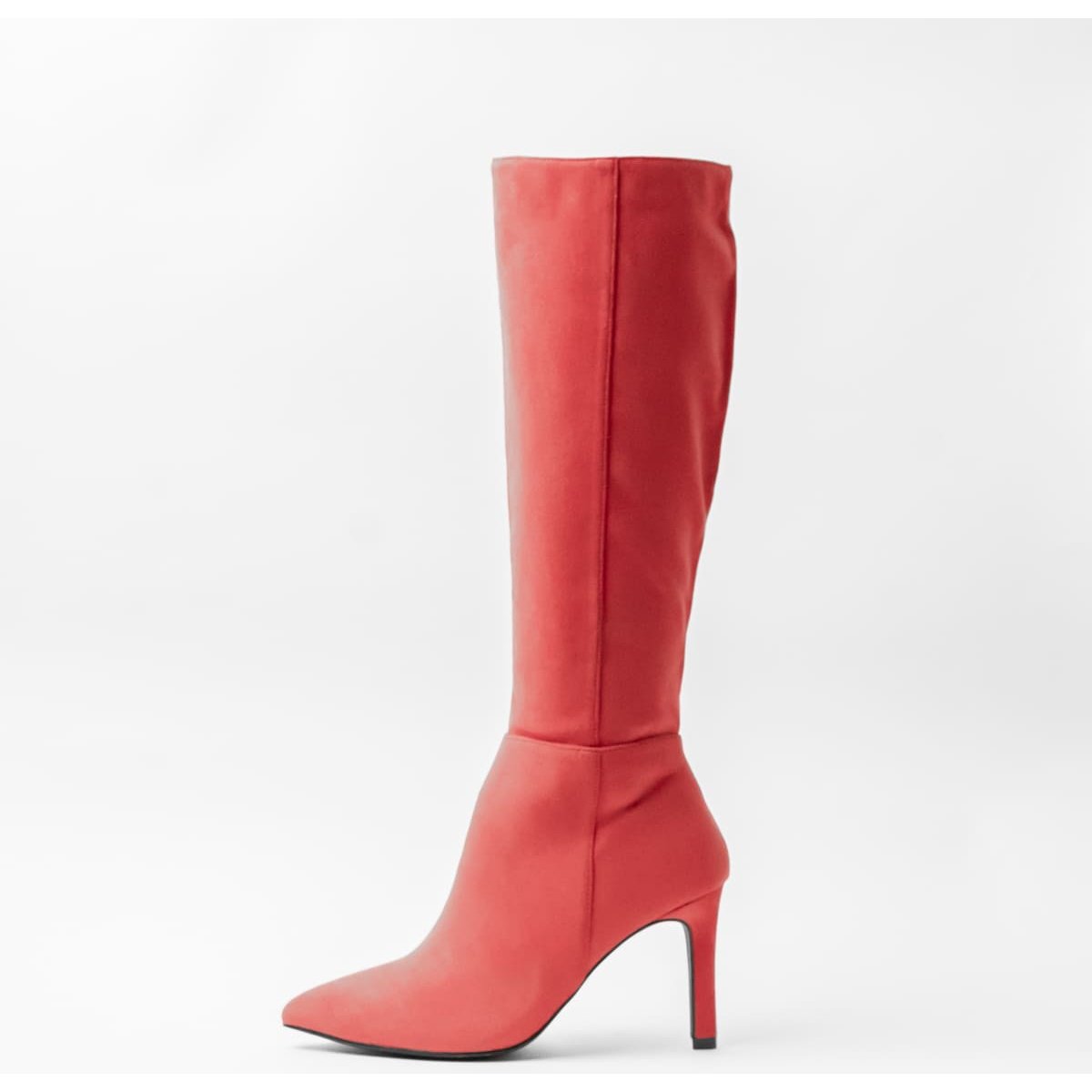 Bota Larga Formal de Tacón de Aguja Color Rojo Emporio Vu