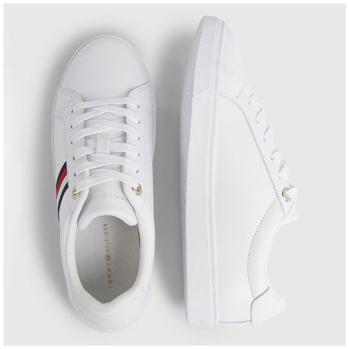 Tenis Casual con Detalles Blanco Tommy Hilfiger