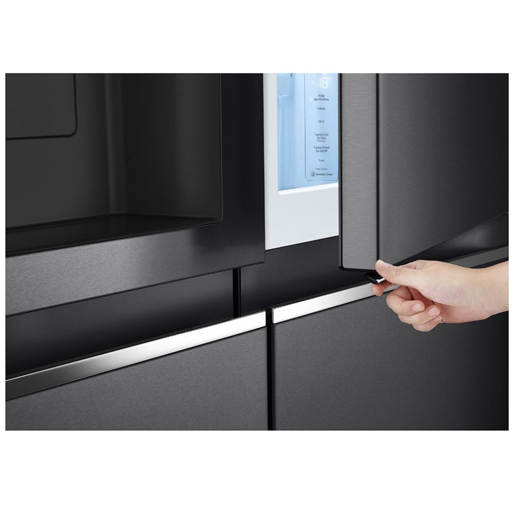 Refrigerador LG Duplex Door-In-Door Linear Inverter con Uvnano en Dispensador/ Sin Conexión a Tuberia 22 Pies3 Negro Mate Vs22Jnt