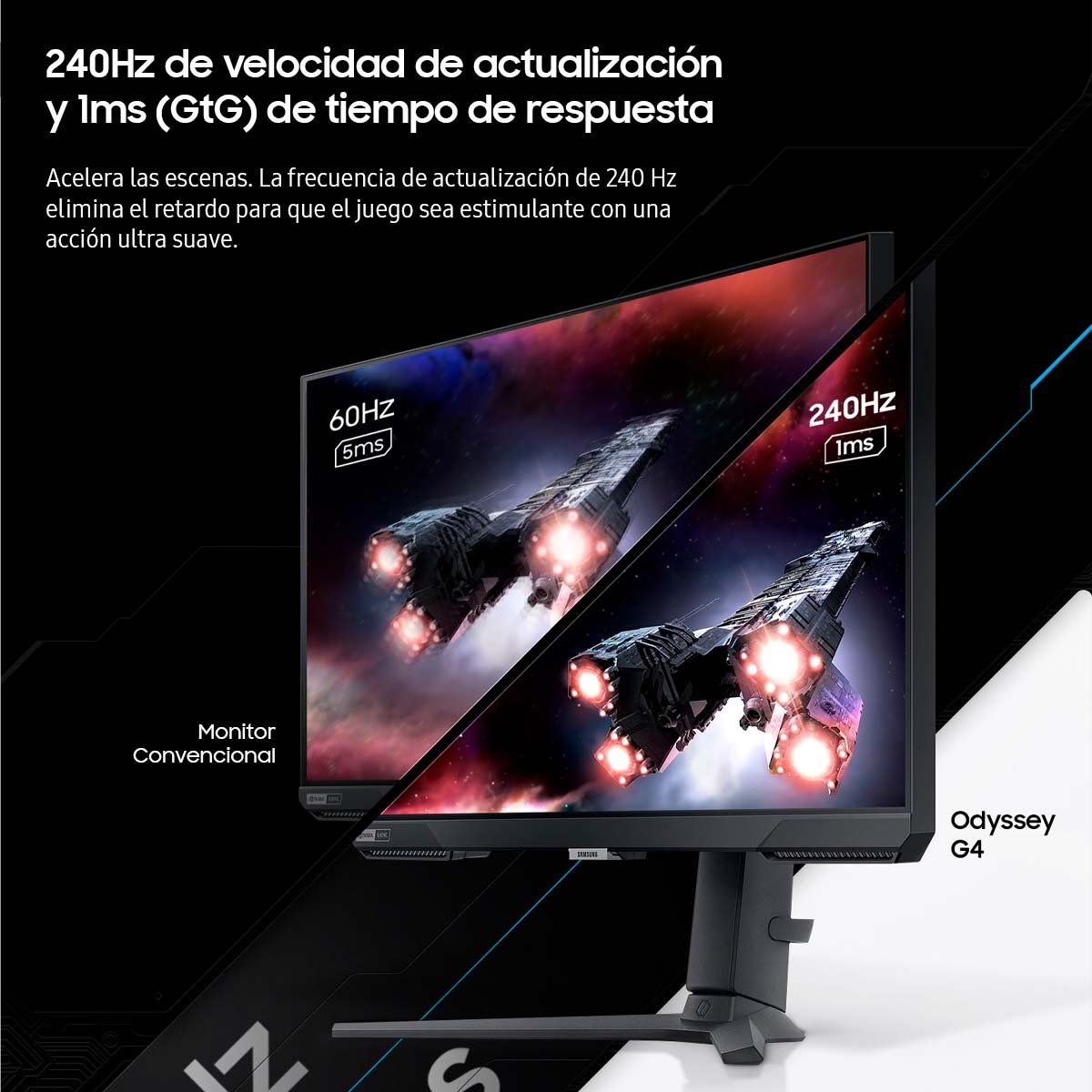 Monitor Gaming 27" Samsung Flat Odyssey G4 Ls27Bg400Elxzx