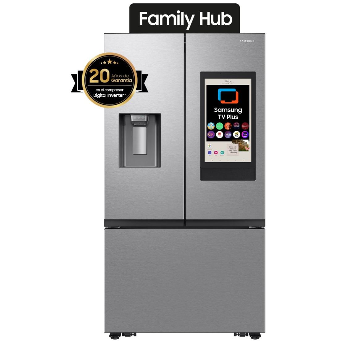 Refrigerador Samsung Family Hub Rf32Cg5911Srem con Despachador 30.5 Ft Acero