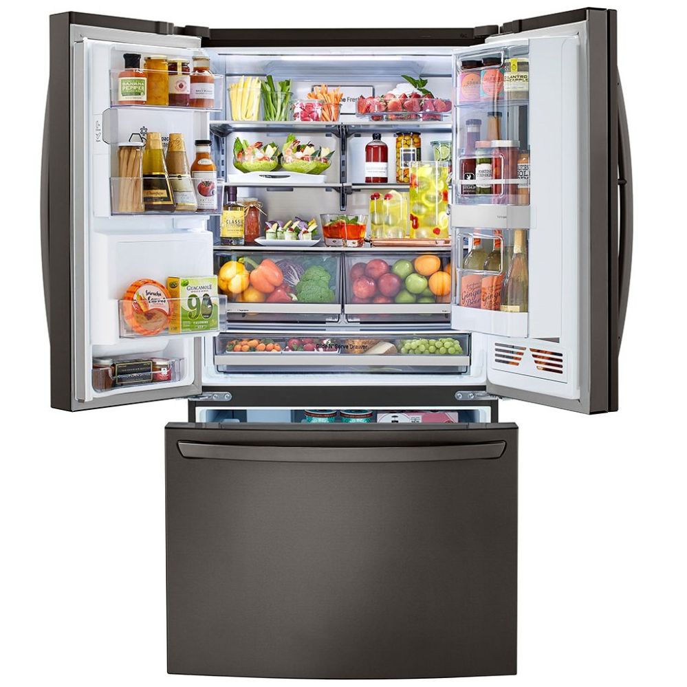 Refrigerador LG French Door Instaview Doorindoor Linear Inverter 30 Pies  Negro  Lm89Sxd