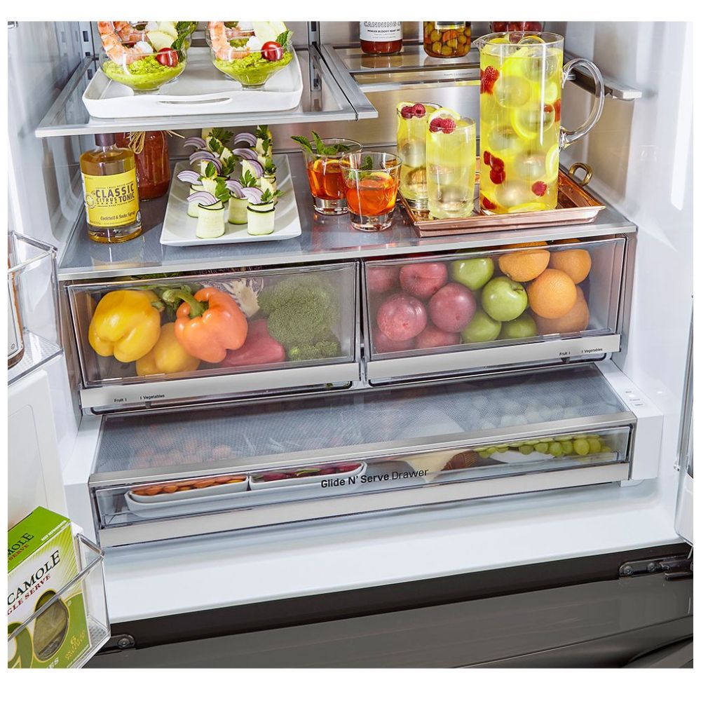 Refrigerador LG French Door Instaview Doorindoor Linear Inverter 30 Pies  Negro  Lm89Sxd