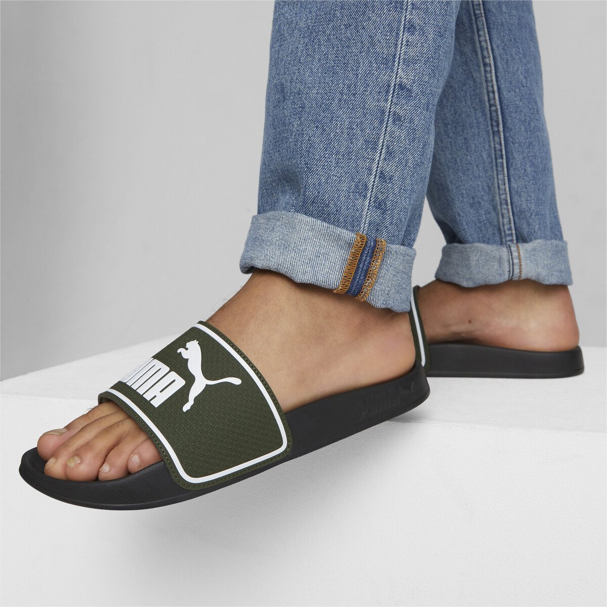 Sandalia Puma Slide Verde