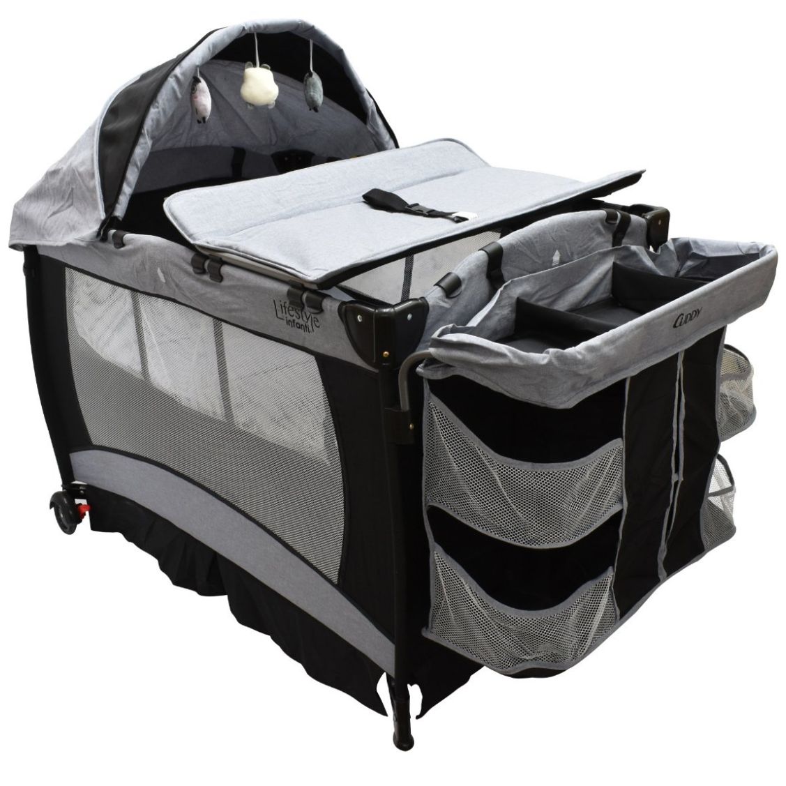 Bundle Niña Sistema de Viaje, Cuna de Viaje y Silla Alta Infanti