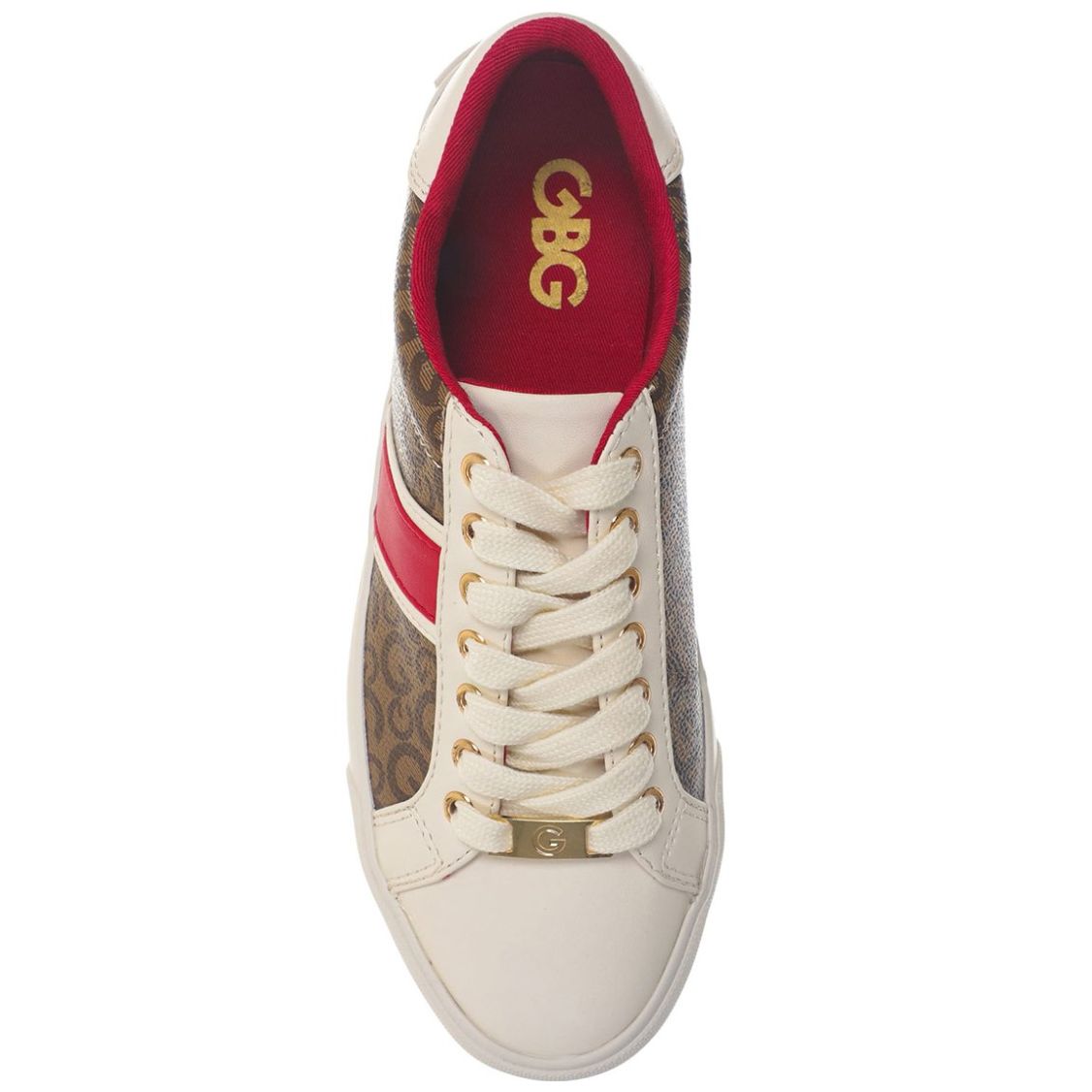 Tenis g by online guess café con logotipo