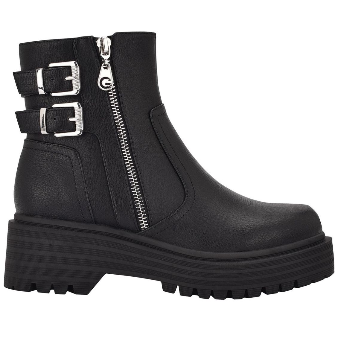 Botín Textura Lisa Color Negro G By Guess